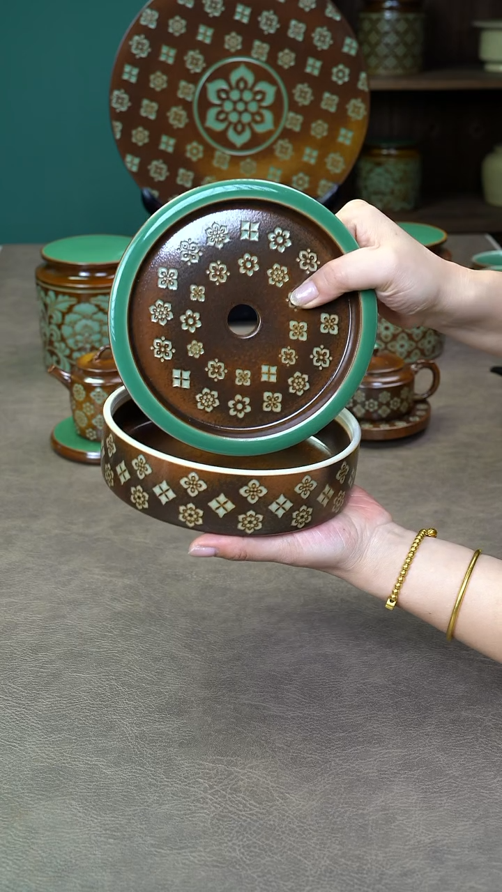 【闪购商品】龙泉青瓷宝相手工壶承