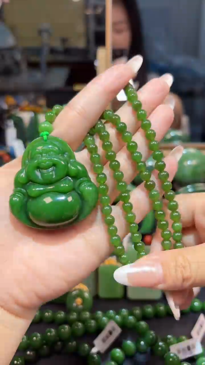 【闪购商品】和田玉（碧玉）吊坠(赠链)未镶嵌1