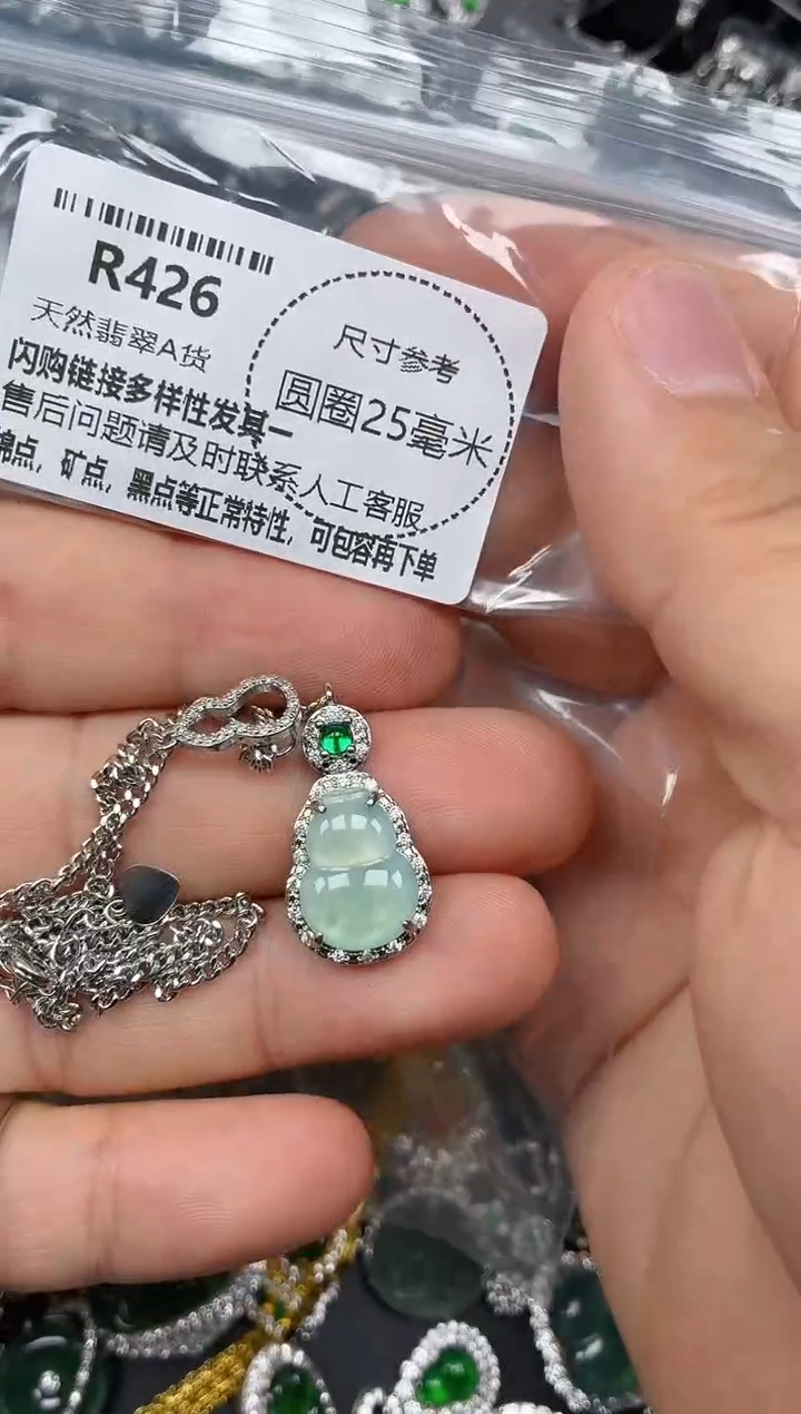 翡翠未镶嵌颈饰R426项链