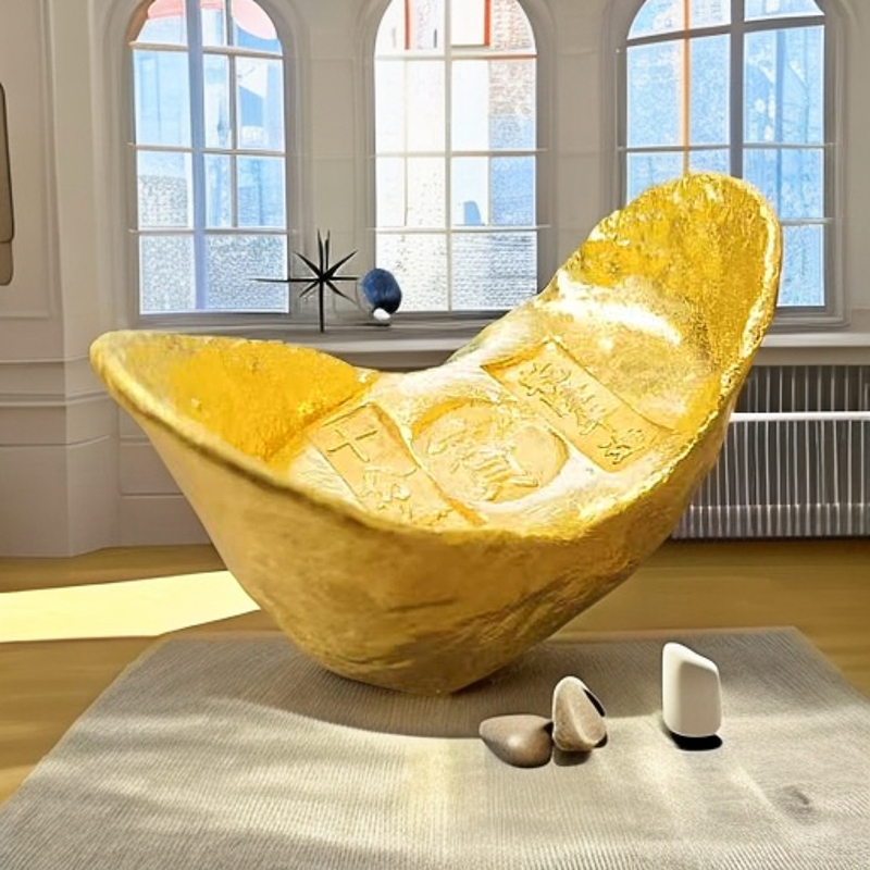 手工锻造提纯实心元宝YBBJ