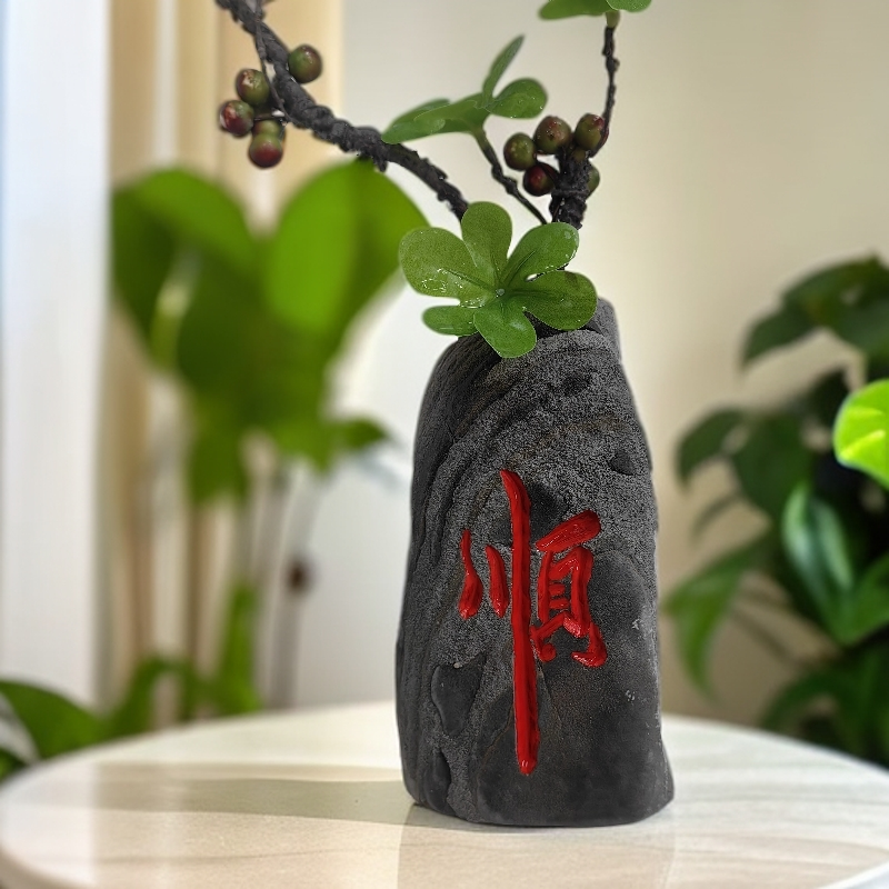 平安石 做的插花摆件，下单请备注哪一方，有不懂联系客服