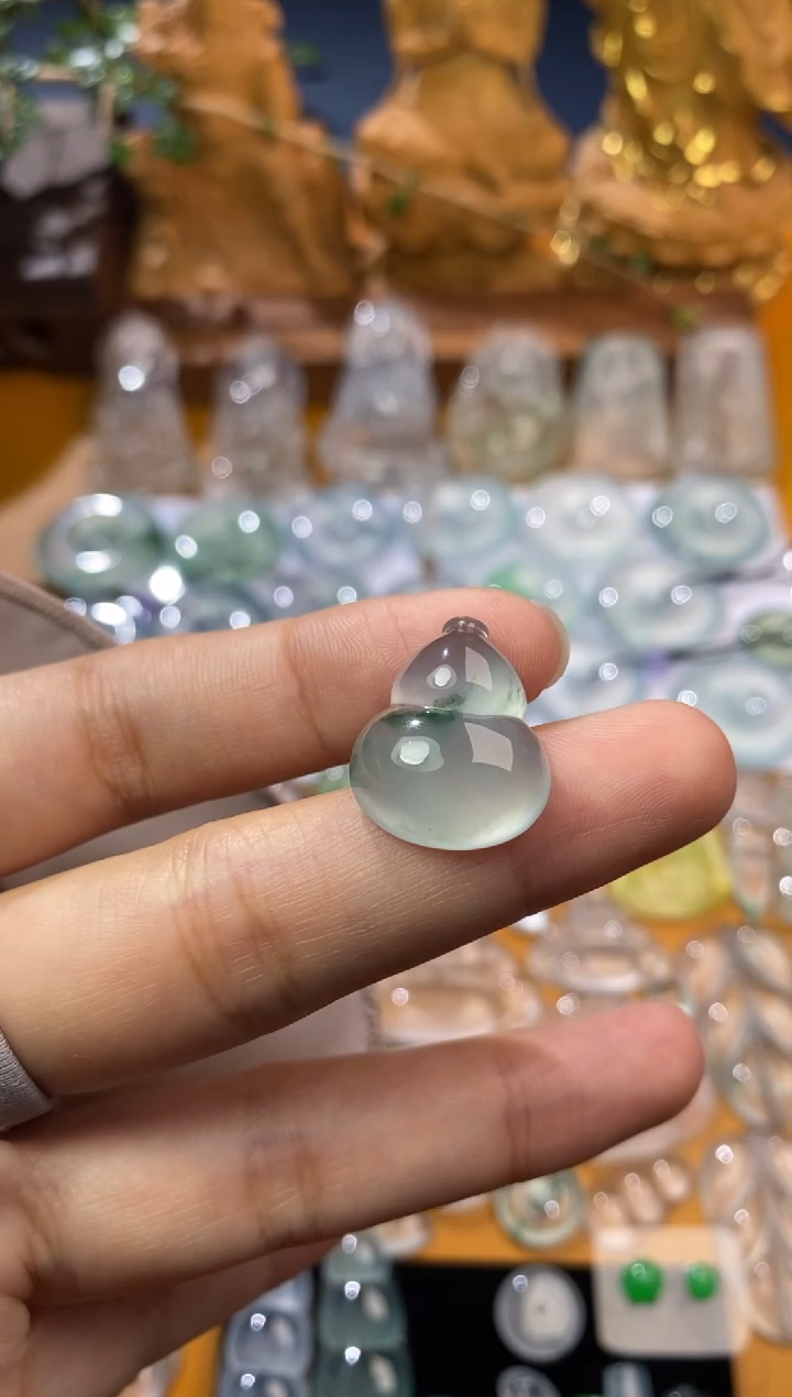 【闪购商品】定制翡翠未镶嵌葫芦20*16.6*6.6