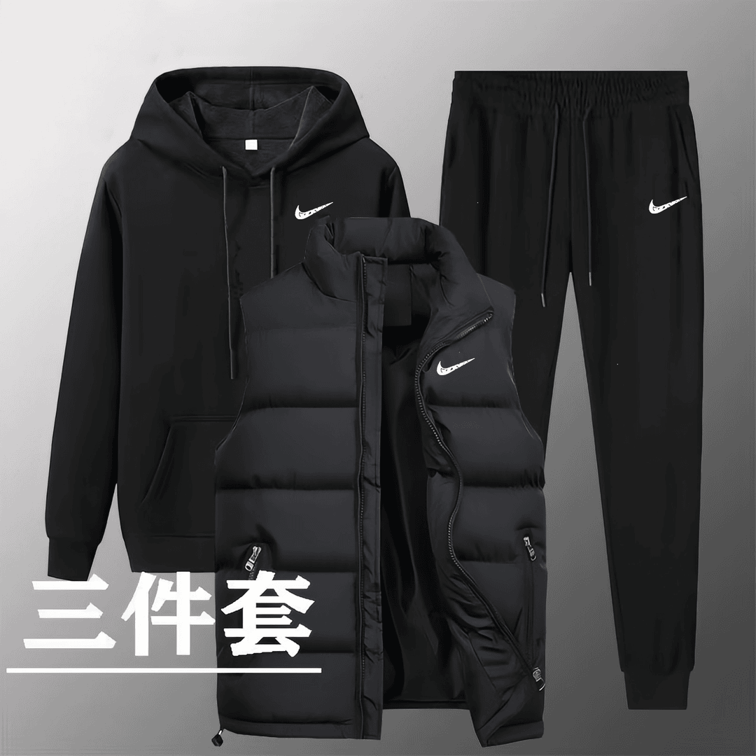 可选加绒丨大牌品质丨抢完下架丨男士秋冬季大码休闲马甲卫衣套装