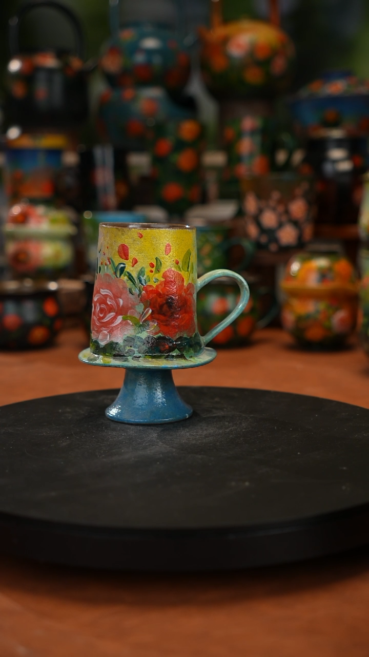 紫砂油画手绘釉下彩