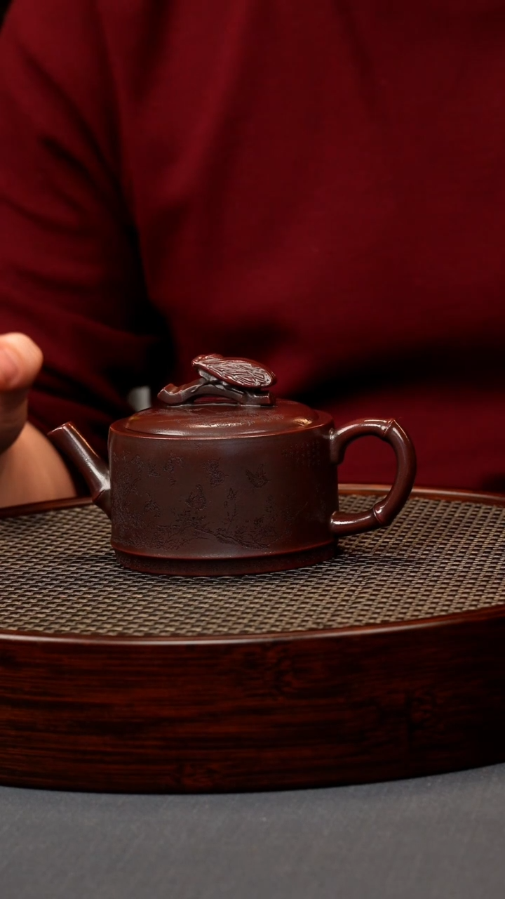 【闪购商品】紫砂茶壶.古红泥 知了