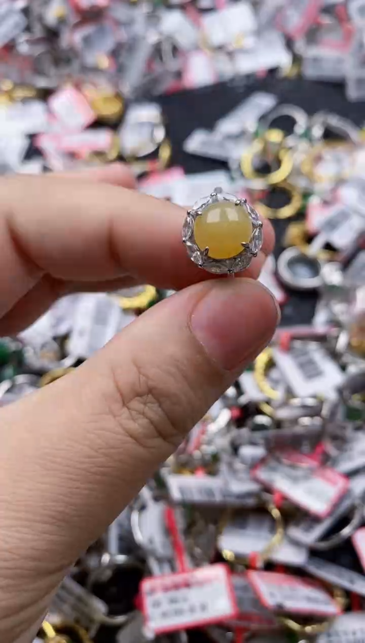 翡翠银S925镶嵌戒指66666----2