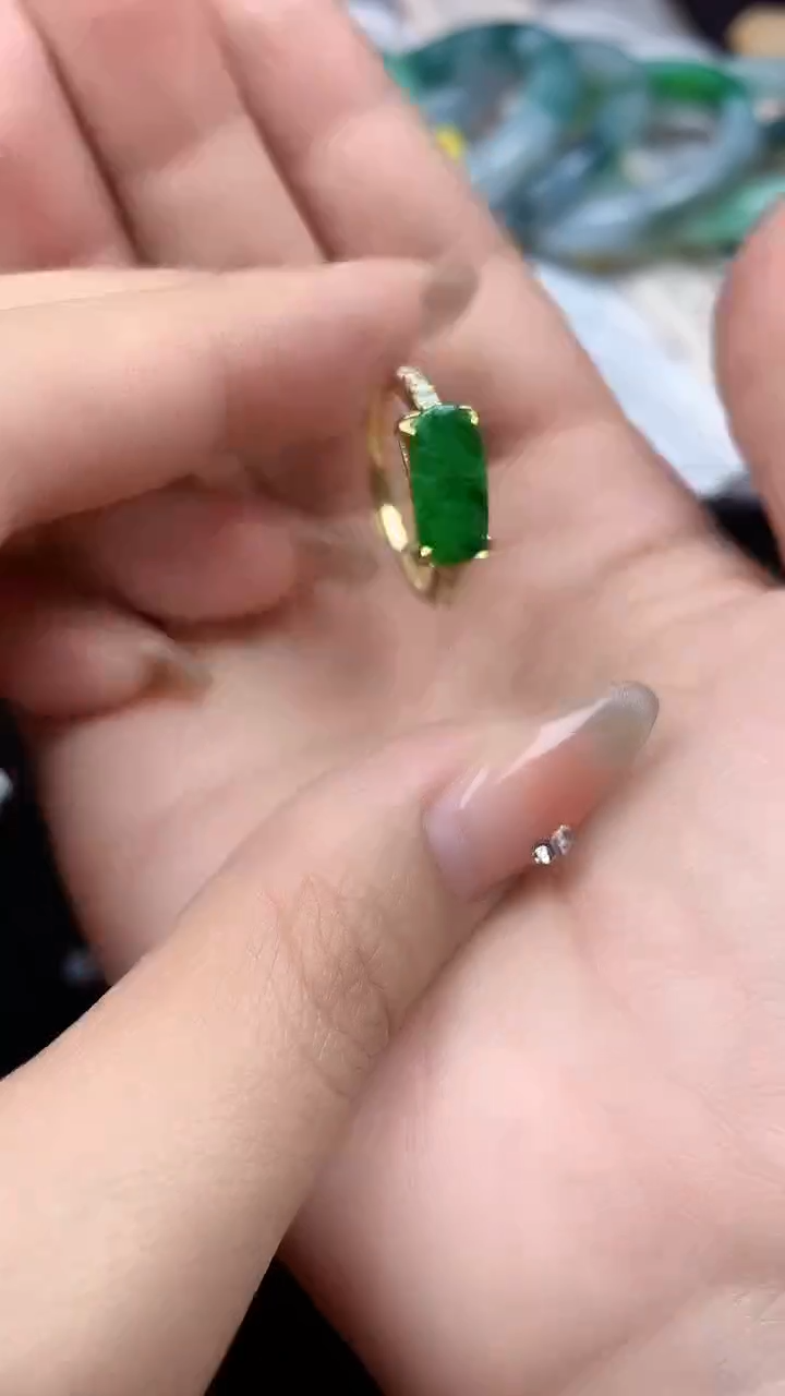 【闪购商品】翡翠戒指银S925镶嵌戒指