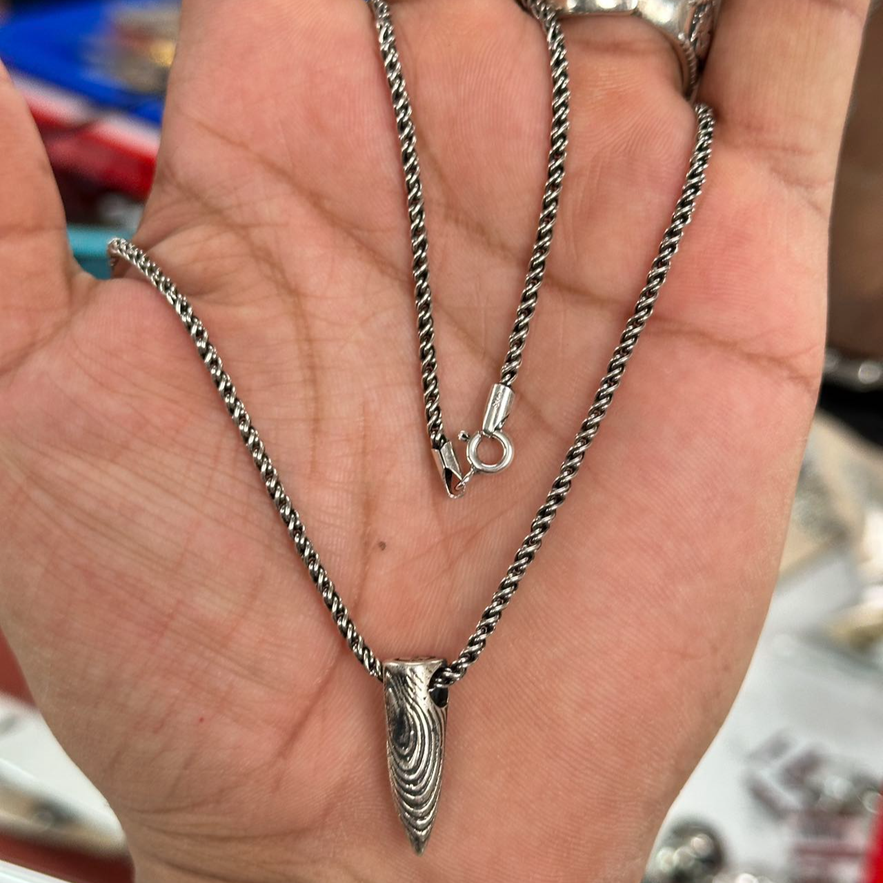 链子足银 爱敏纯银首饰项链