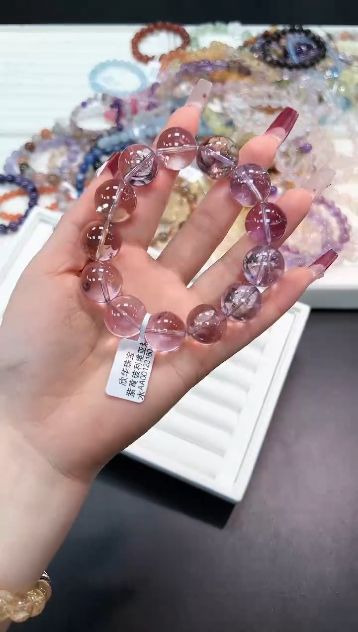 【闪购商品】水晶手串未镶嵌81a多样性发其一/1条16mm默认微瑕