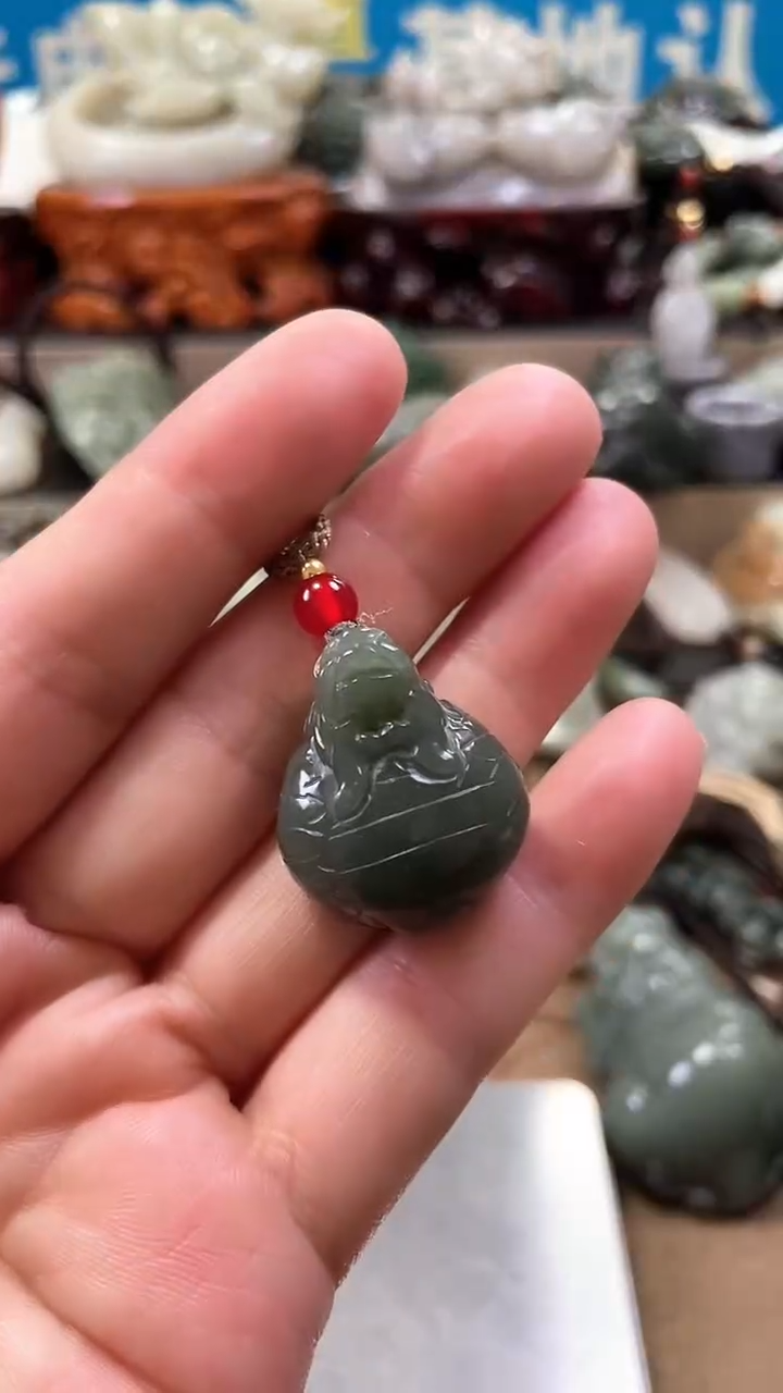 和田玉未镶嵌挂件0005