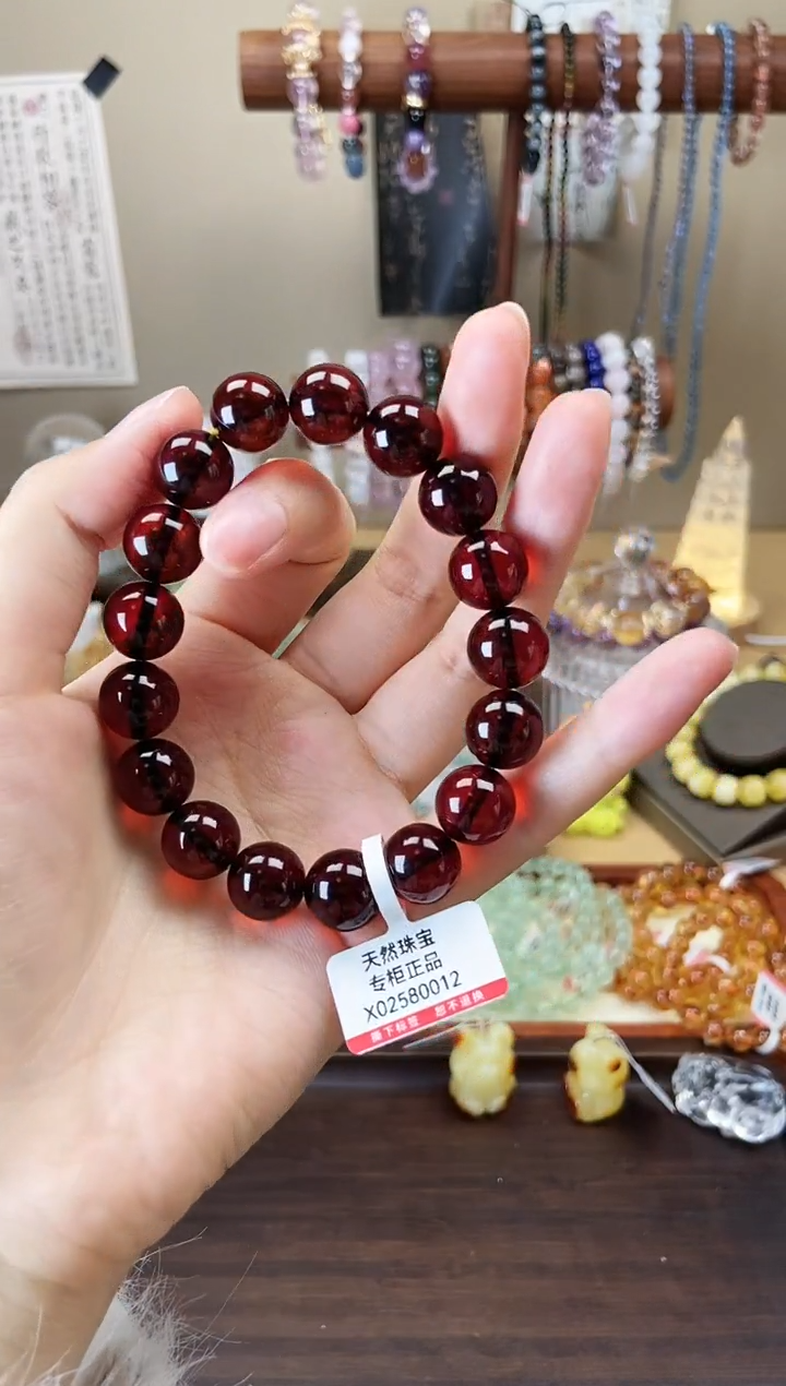 【闪购商品】未镶嵌血珀手链12mm血珀