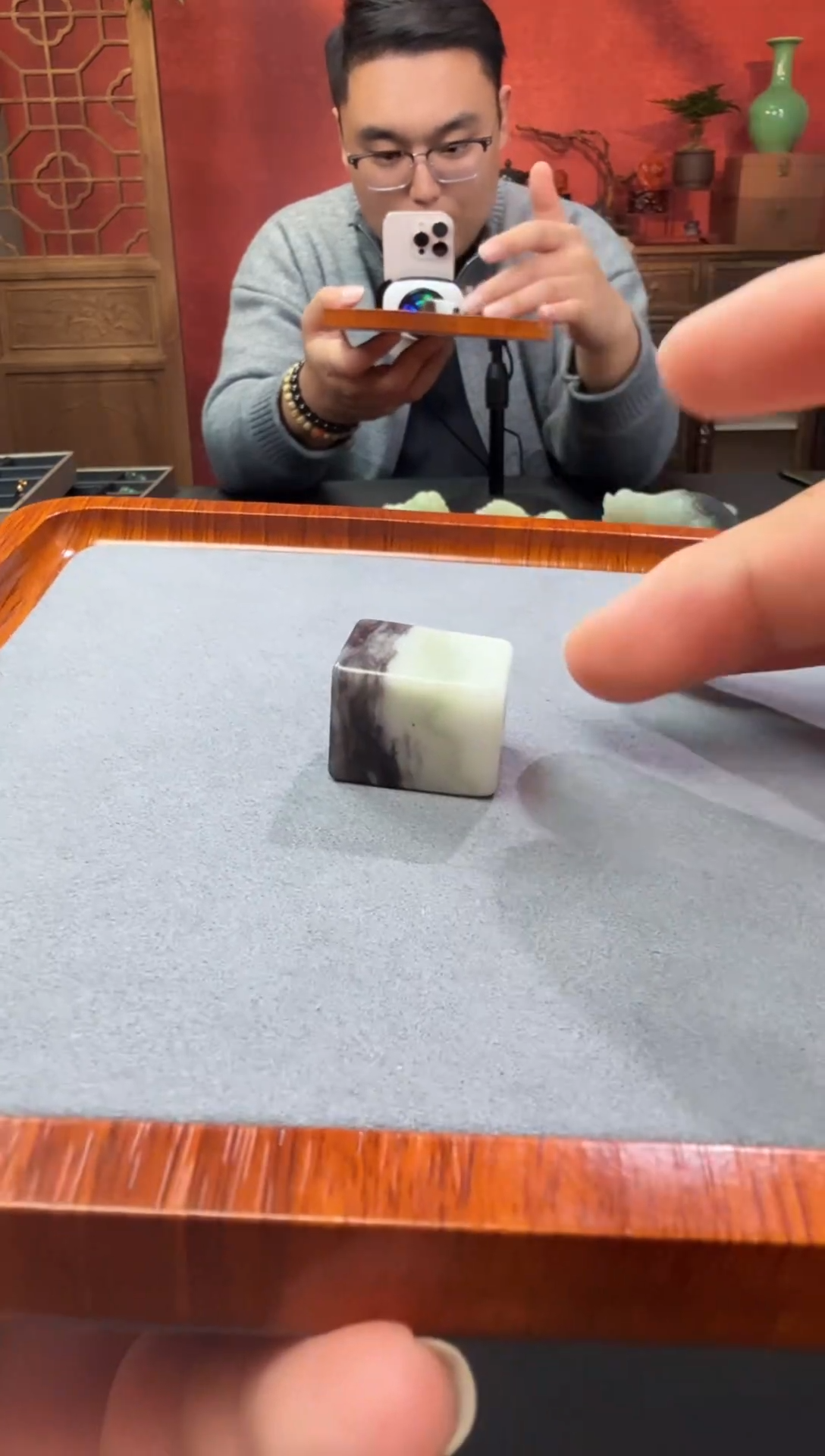 颈饰未镶嵌和田玉方糖