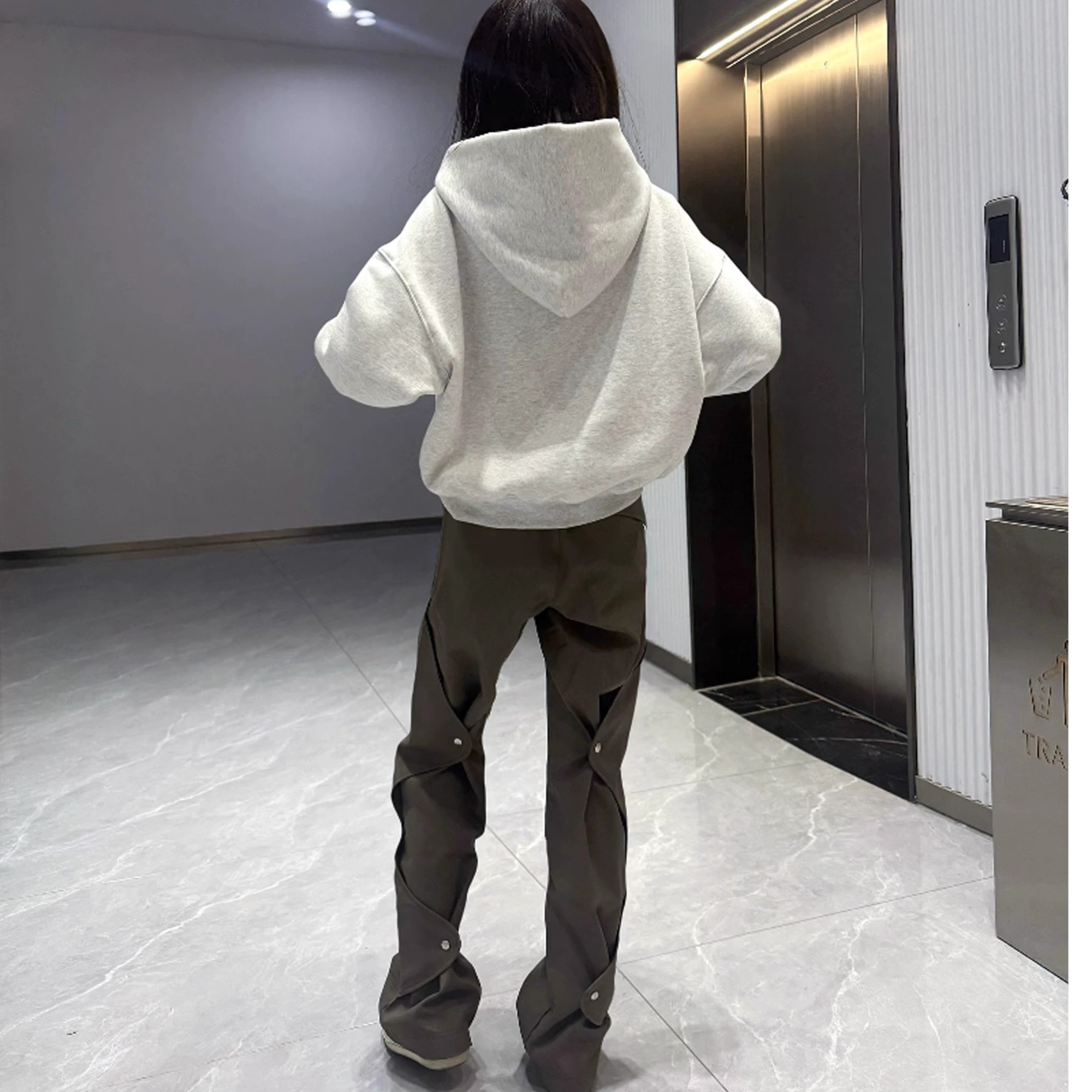 厂长原创TS索扣裤机能工装尼龙微喇vibe长裤冲锋cleanfit休闲裤