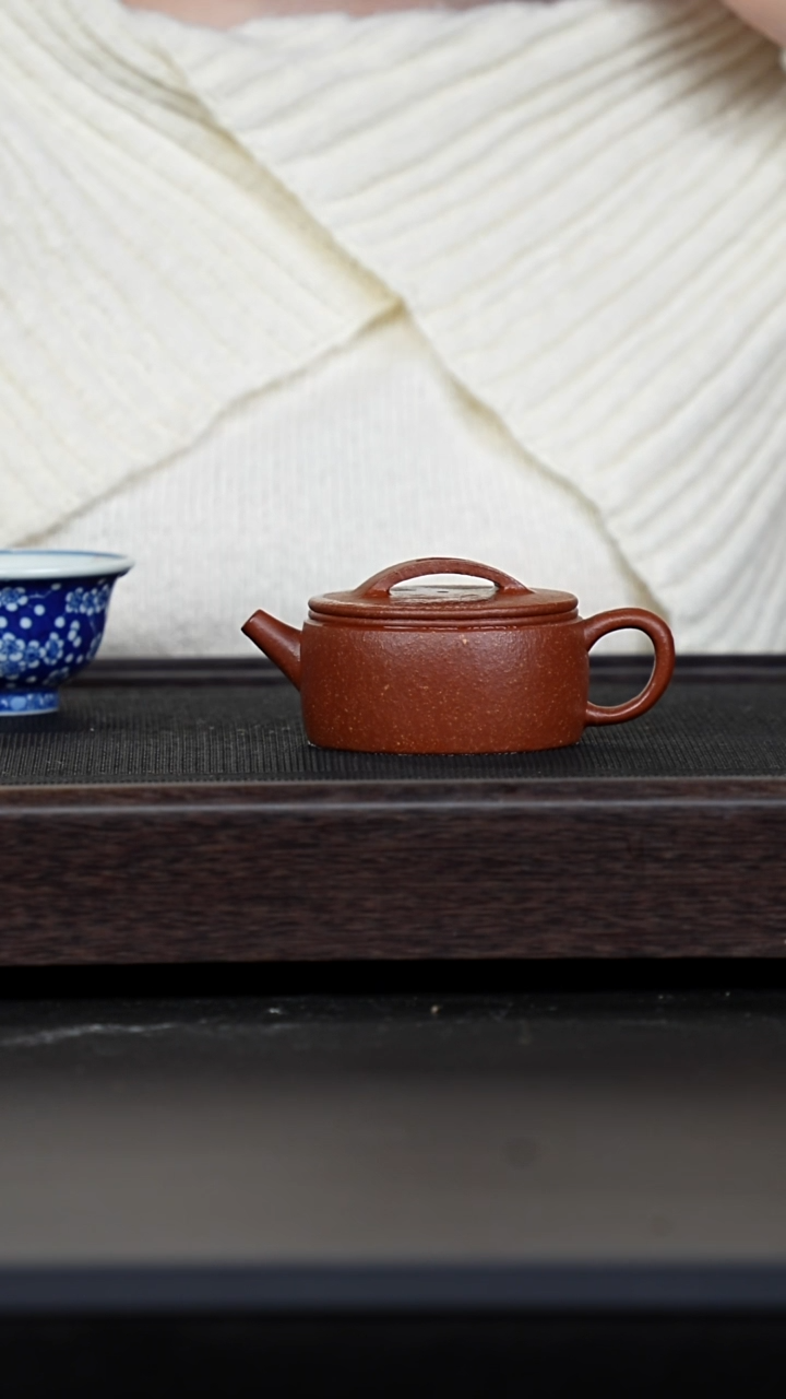 紫砂茶壶红降坡汉瓦微瑕孤品福利