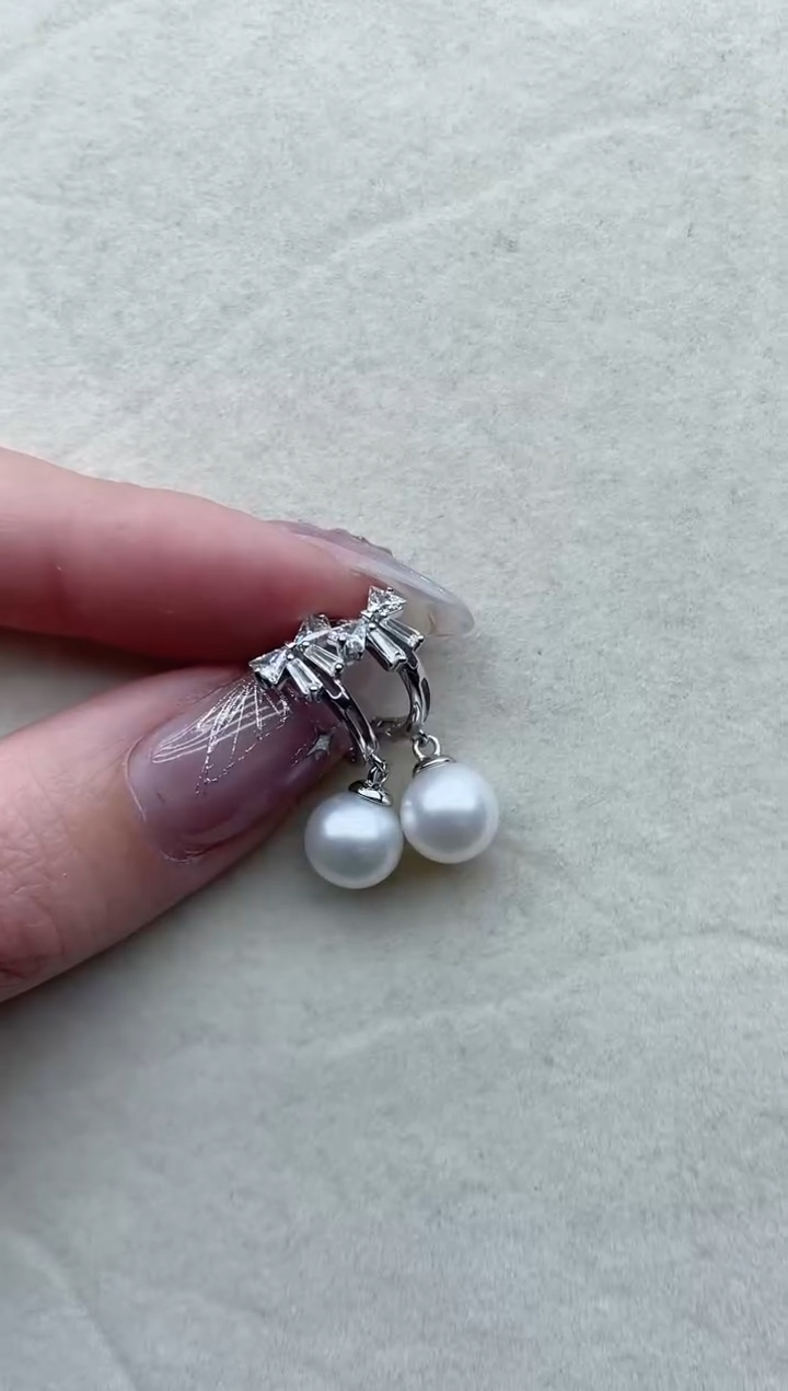 【闪购商品】淡水珍珠耳饰银S925镶嵌53