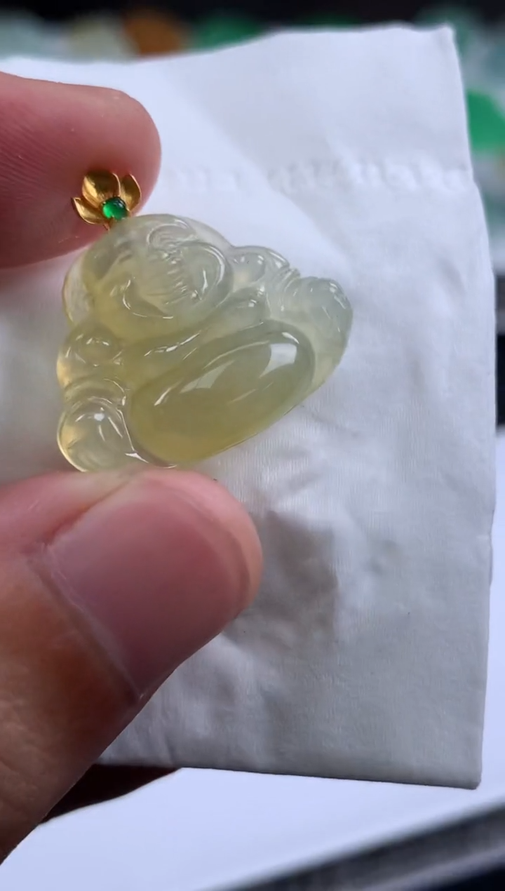 【闪购商品】翡翠颈饰18K金镶嵌翡翠