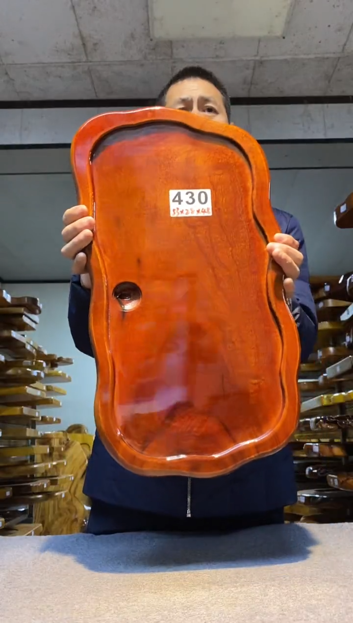 实木原木茶盘 一物一拍(不含配件）