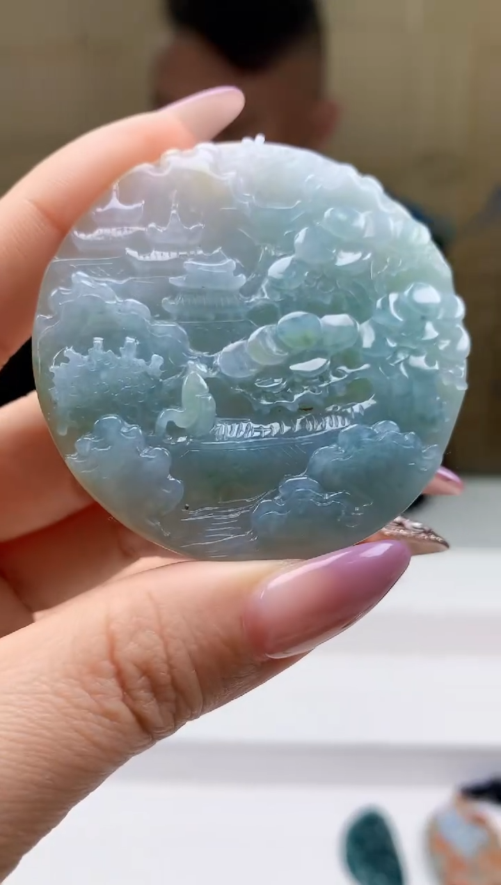 【闪购商品】定制翡翠未镶嵌4969ty-毛货挂件152