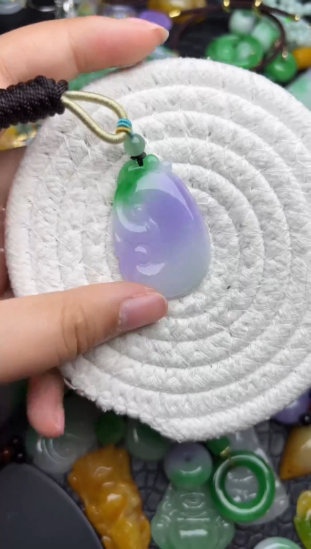 颈饰未镶嵌翡翠缅甸翡翠吊坠