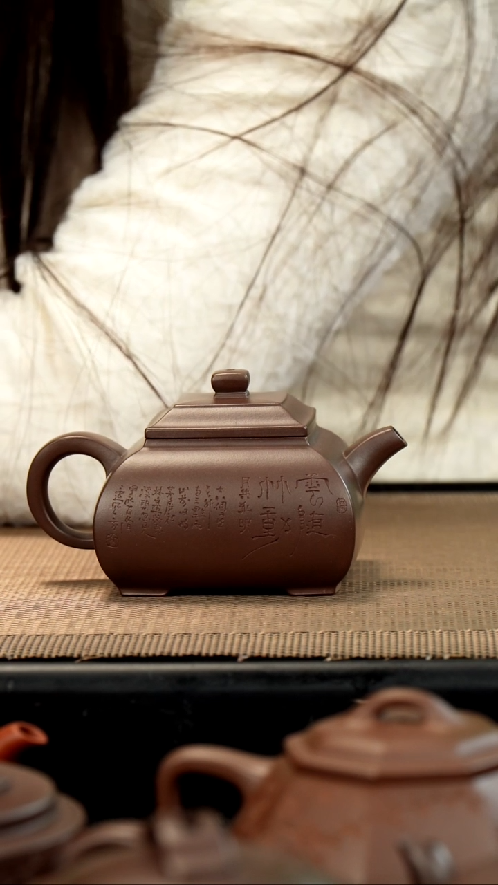 【闪购商品】紫砂茶壶老紫泥镜方160小