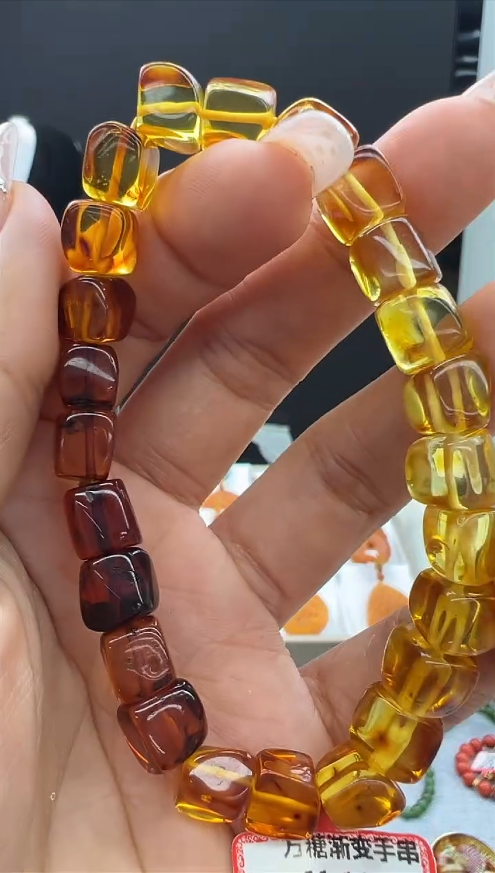 【闪购商品】琥珀手链未镶嵌579秒拍号
