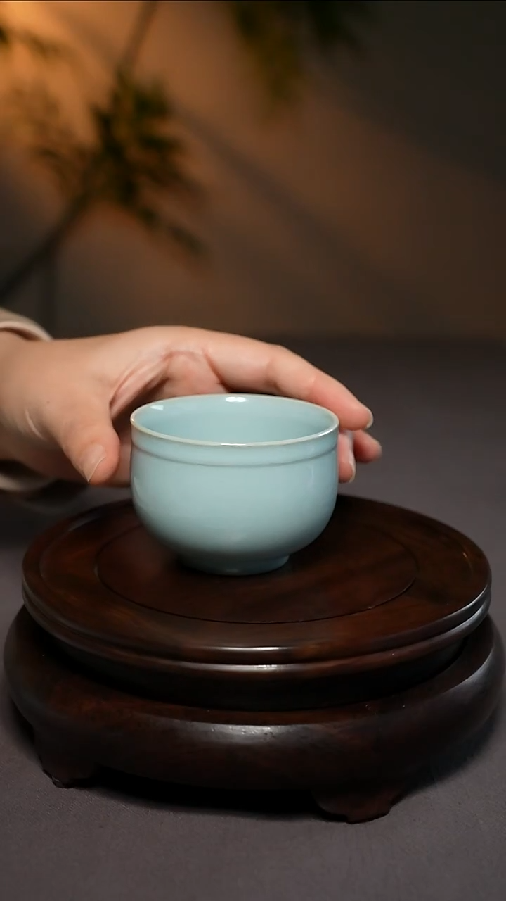 上品天青釉原产地圆融杯