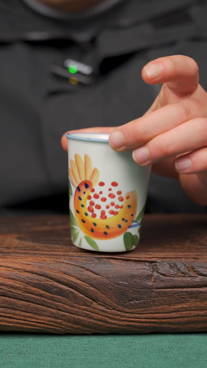 【闪购商品】瓷片11寻一缕瓷香杯釉下手工手绘瓷器