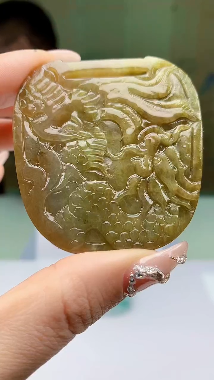 【闪购商品】定制翡翠未镶嵌5152ty-毛货挂件79