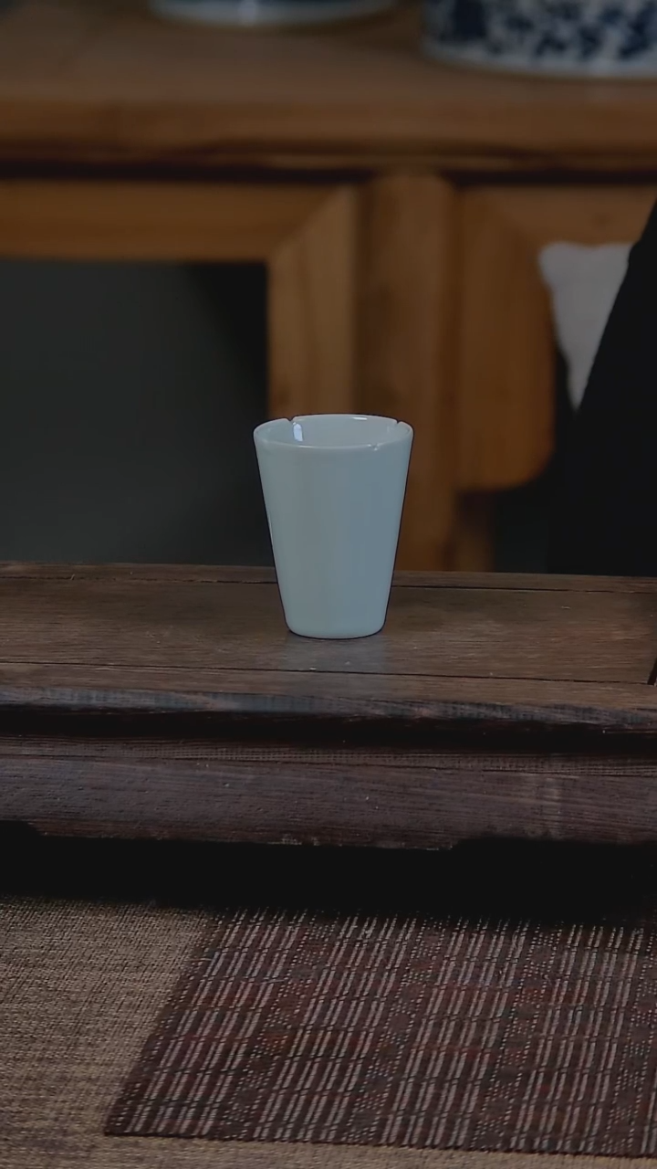 折葵非器手工手绘颜色釉白主人杯