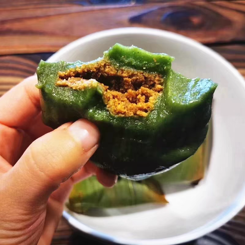 艾蒿粑粑会同粽叶粑手工糯米粉糍粑湖南湘西新鲜艾草蒿子青团辰溪