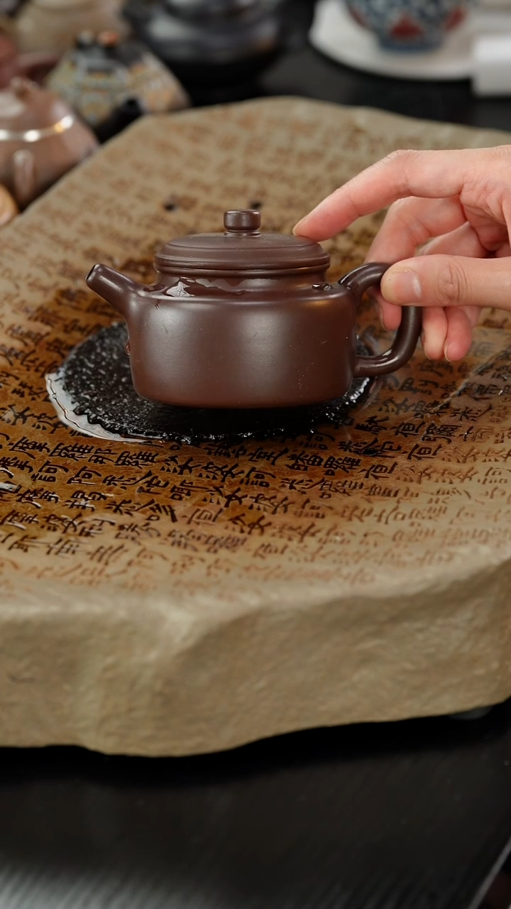 茶壶紫砂老紫泥德钟150cc