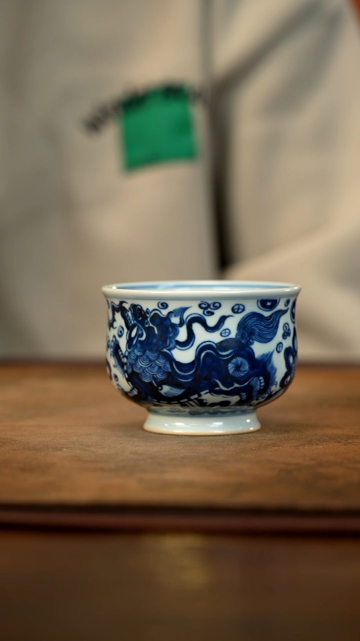 【闪购商品】溪云品眷仿元双狮单杯