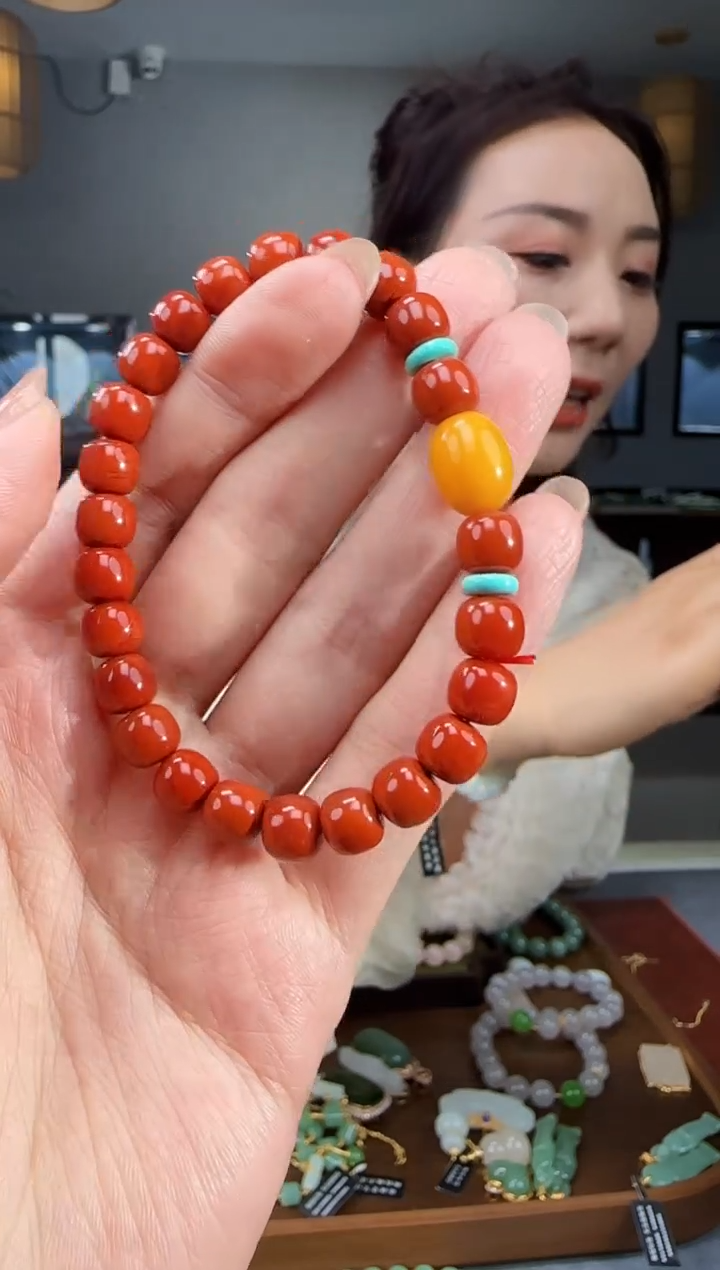 未镶嵌手链南红玛瑙1