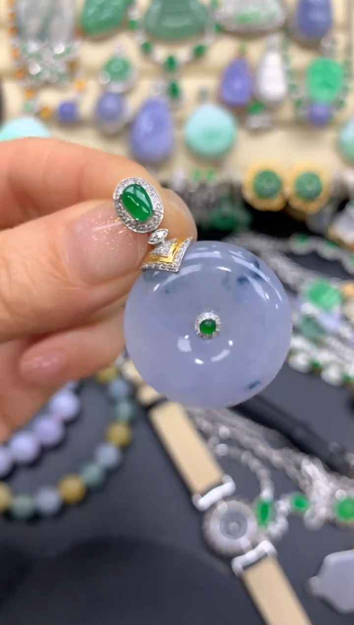 【闪购商品】翡翠颈饰18K金镶嵌477-中国好珍宝