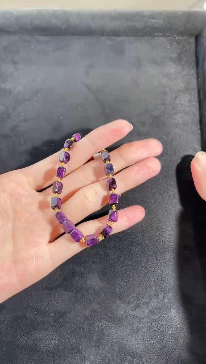 未镶嵌苏纪石（舒俱来）手链k金（多样性发一）南非舒俱来老矿料