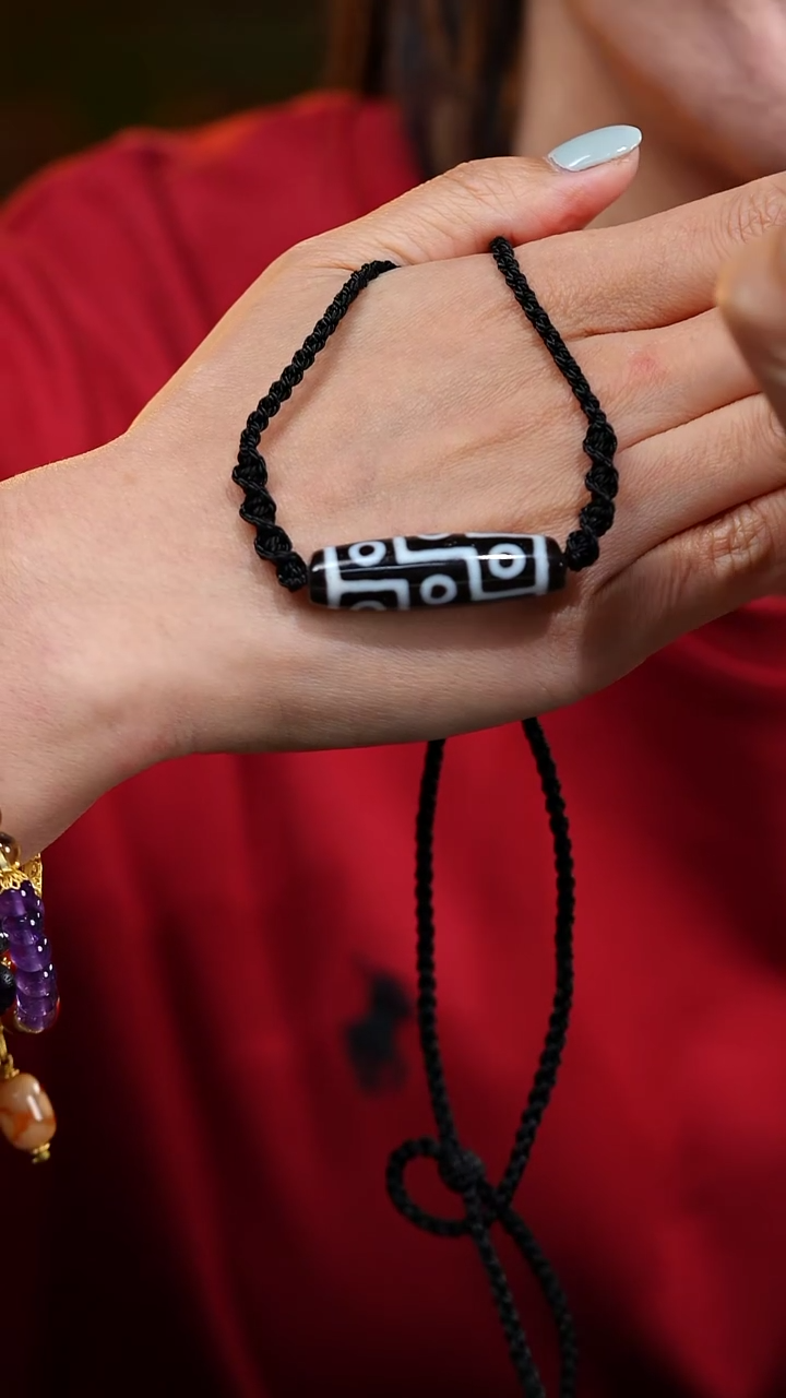 玛瑙/玉髓颈饰未镶嵌S54198多样性发一上肯黑白九项链