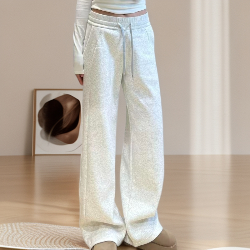 休闲阔腿加绒裤秋冬常规裤一毛毛一样样-BPMM