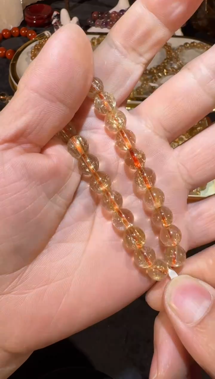 未镶嵌手串发晶SJ-593金发晶