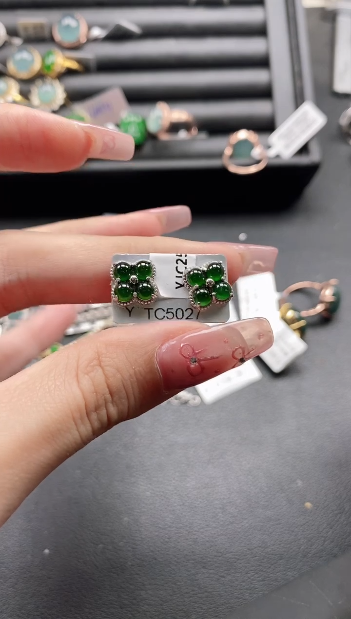 【闪购商品】翡翠戒指银S925镶嵌1111