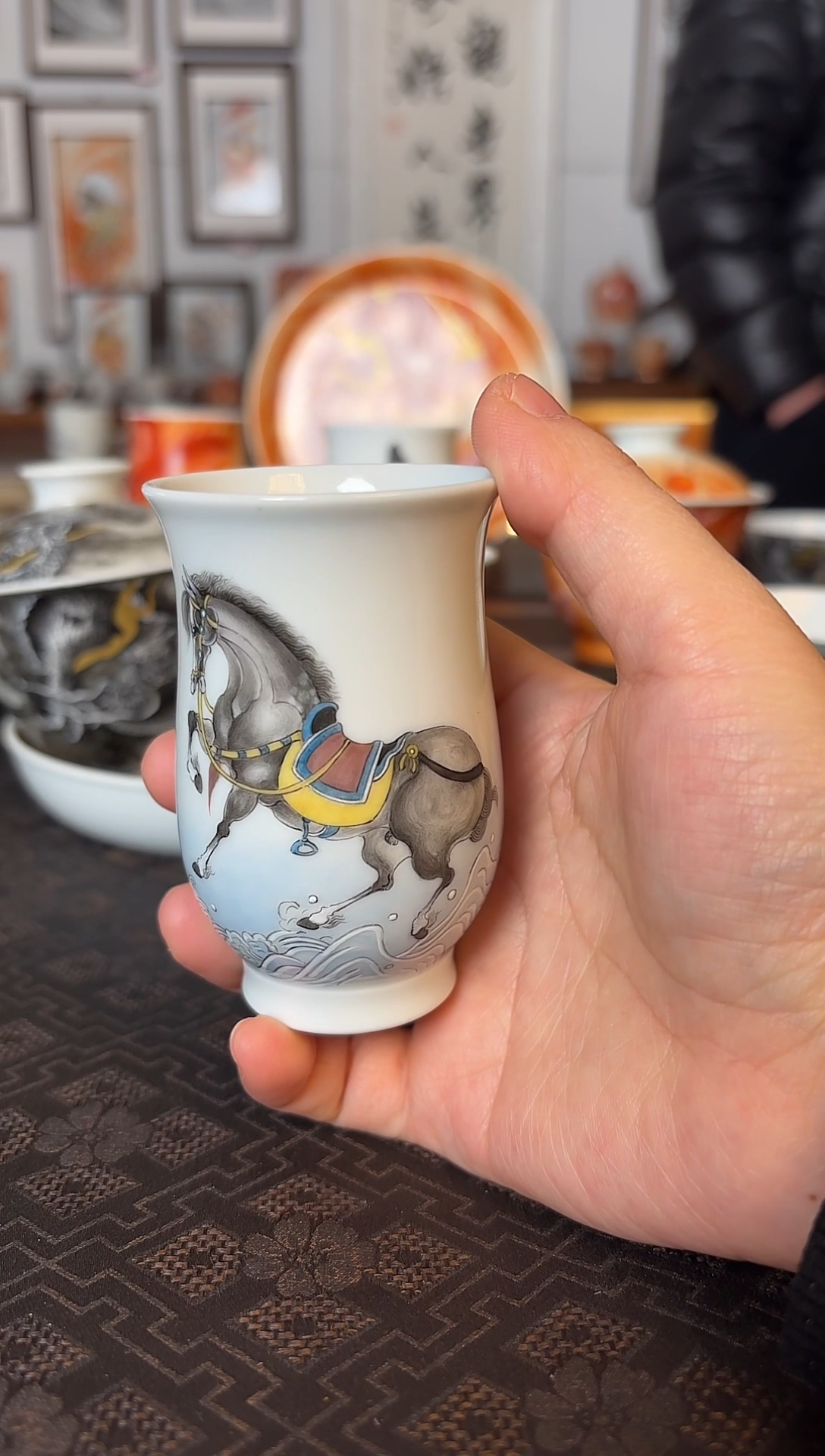 马画面闻香主人杯一个