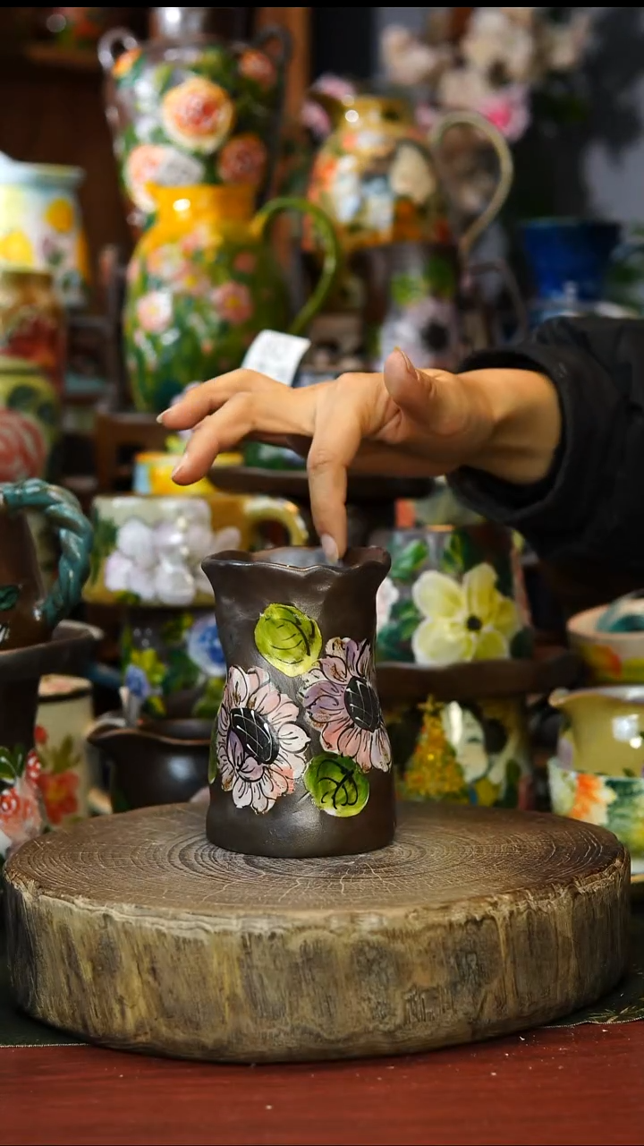 陶瓷86景德镇手工手绘釉下彩