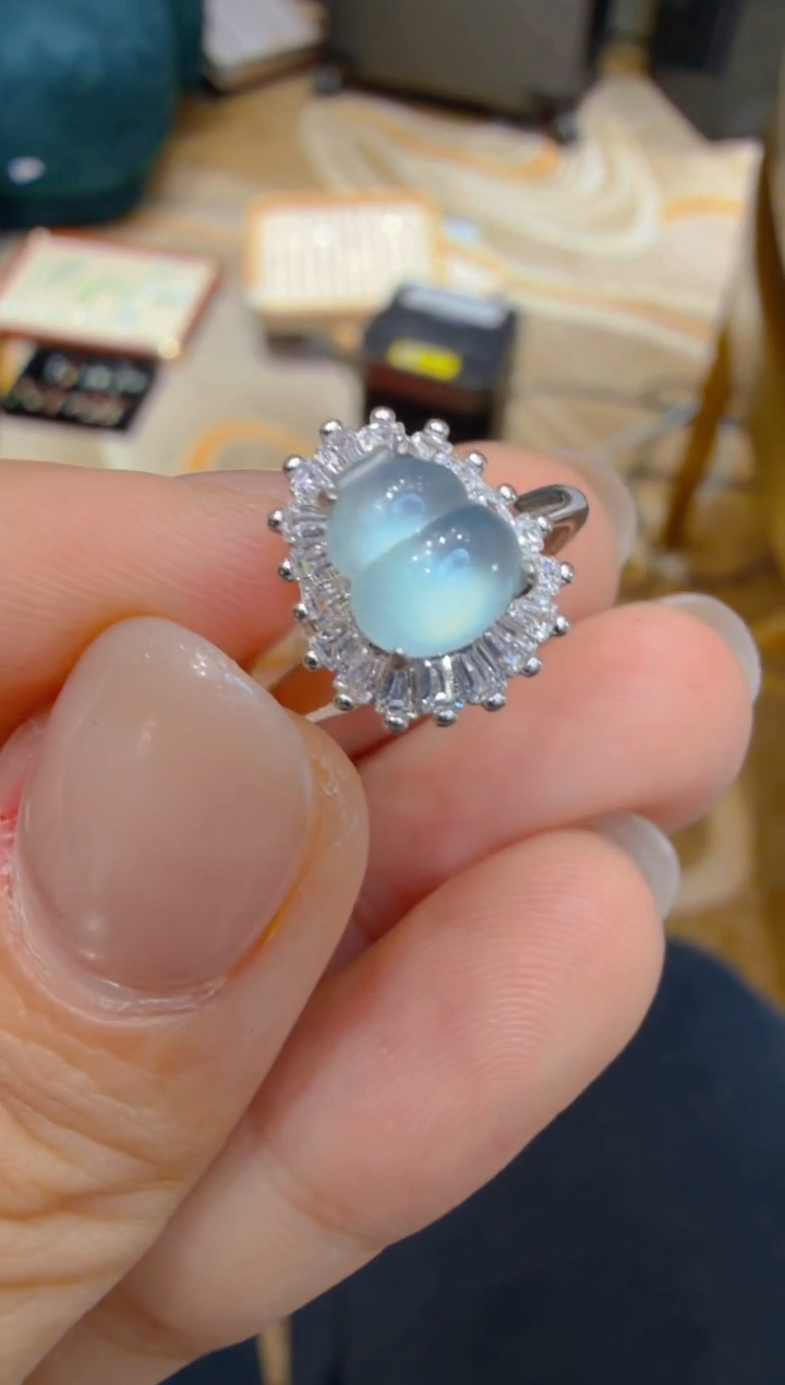 银S925镶嵌戒指翡翠多样性团购发一件