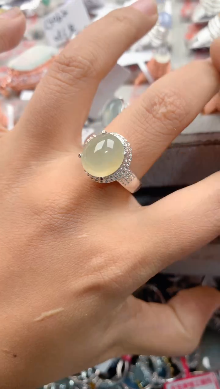 未镶嵌戒指翡翠555                4