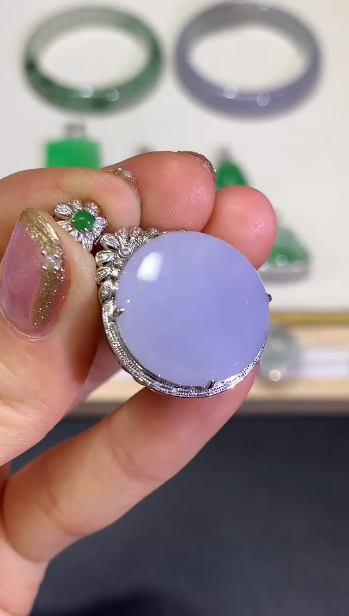 【闪购商品】翡翠颈饰18K金镶嵌团购26