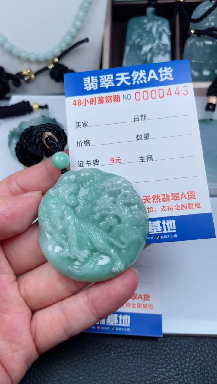 翡翠未镶嵌颈饰         