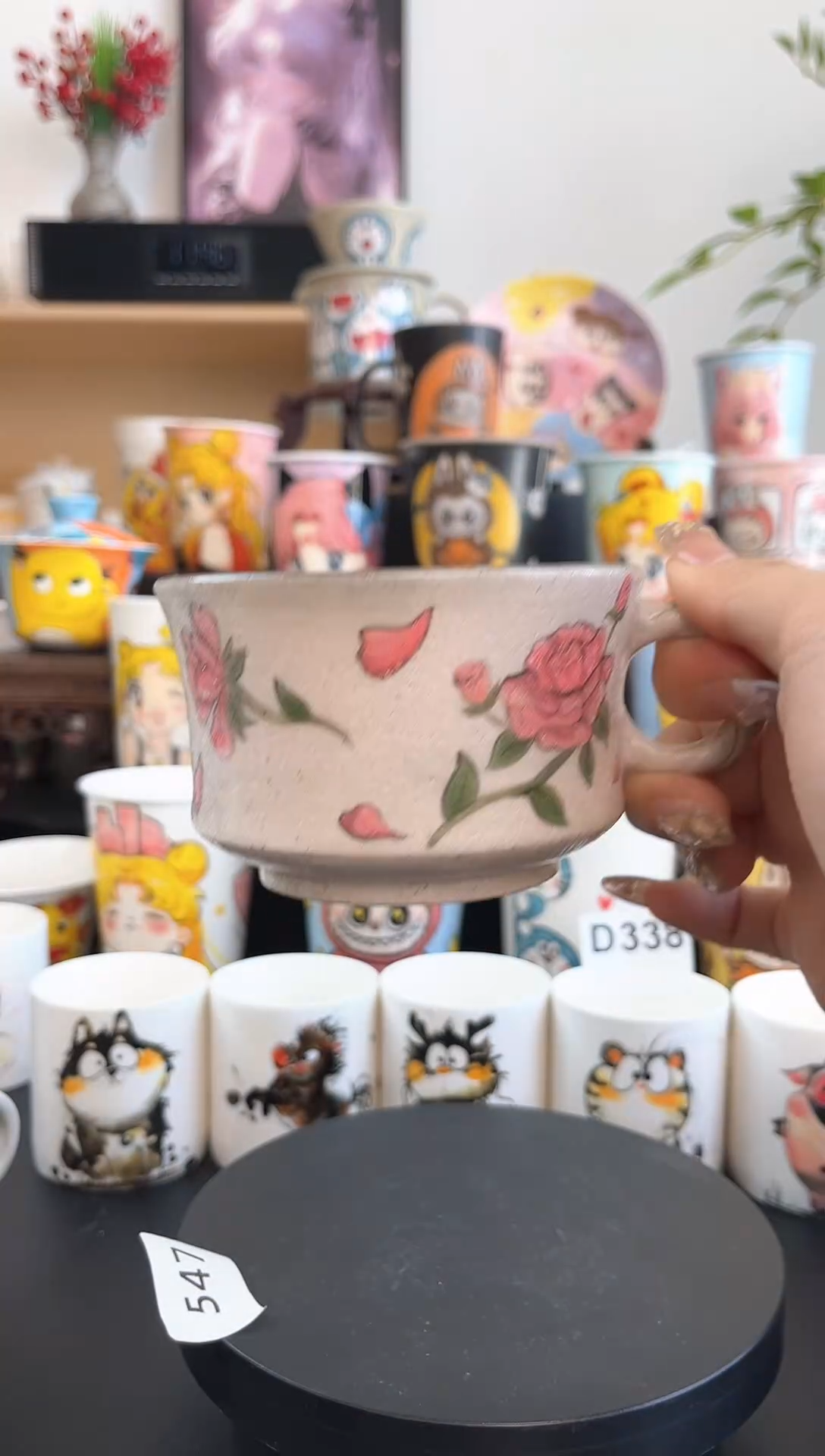 【闪购商品】摆件手工手绘陶瓷小杯杯