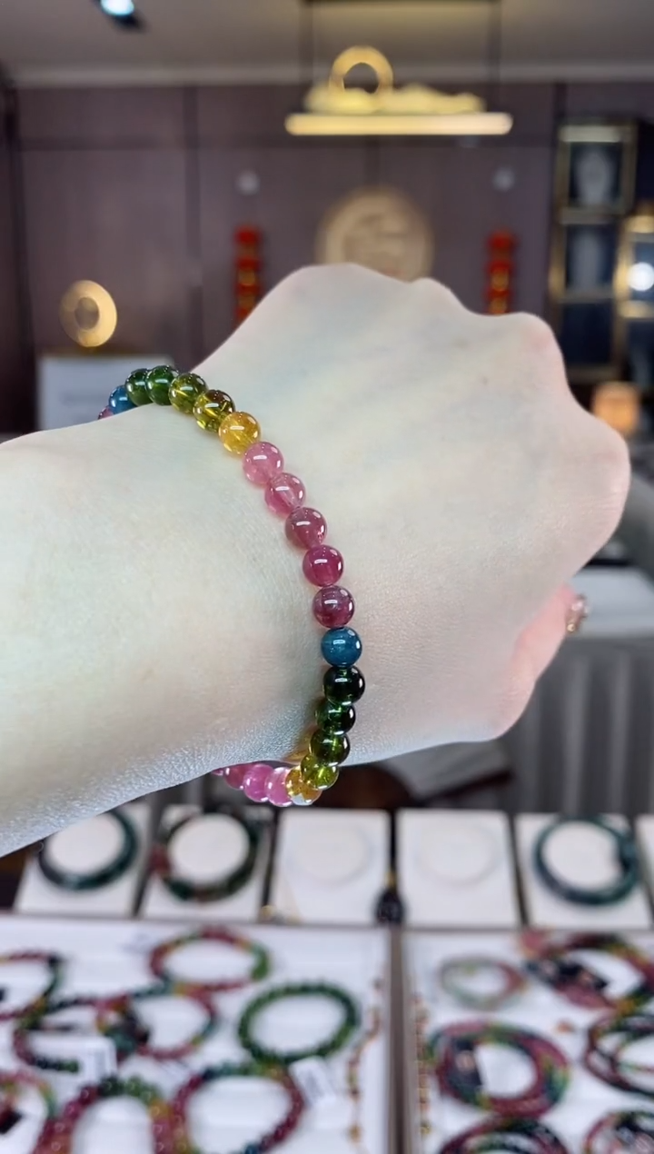 【闪购商品】碧玺单圈手串5mm+未镶嵌一物一证dan