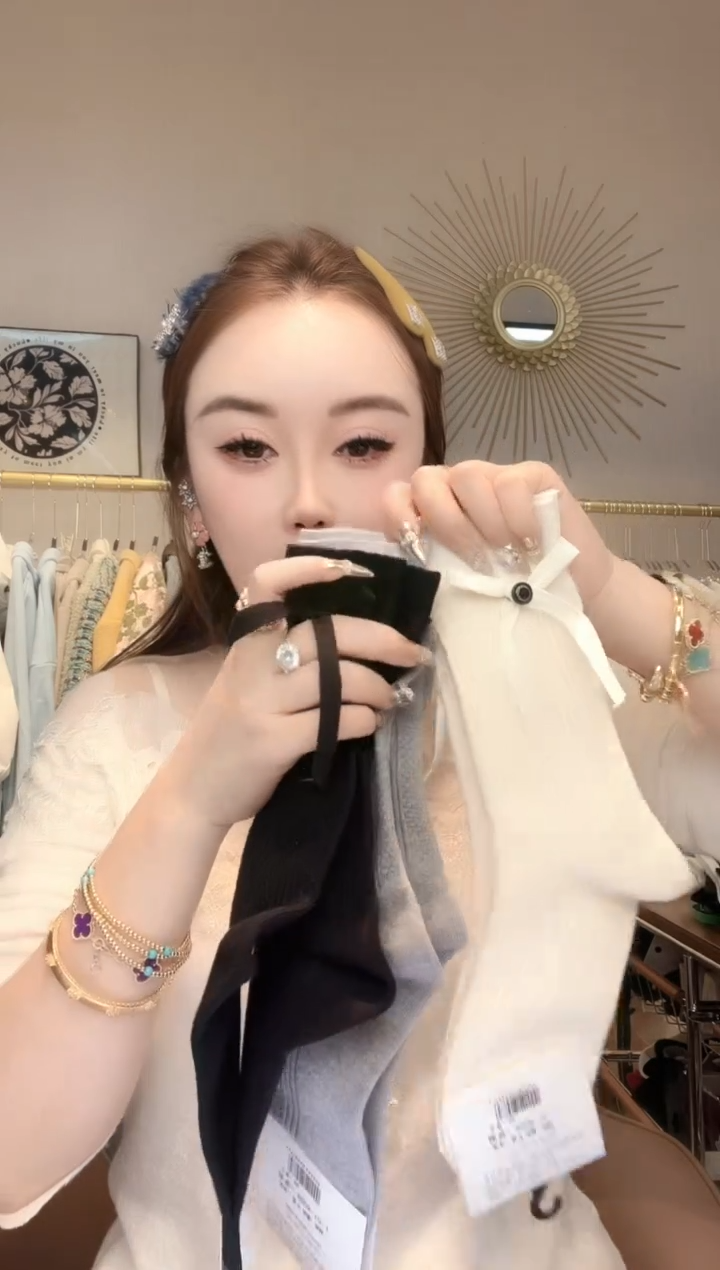 三醋酯纤维黑白灰3双