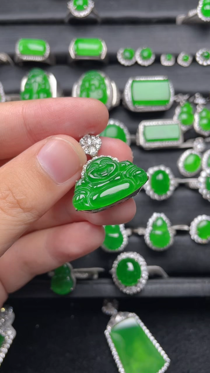 颈饰银S925镶嵌翡翠翡翠