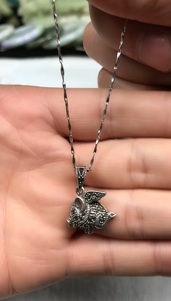 【闪购商品】锆石【以实物为准】银S925镶嵌小猪